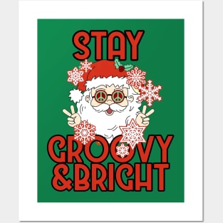 Stay Groovy and Bright Christmas Posters and Art